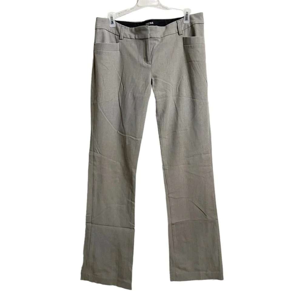 Express Columnist Dress Pants Gray Taupe Size 8 Women Workwear Professional